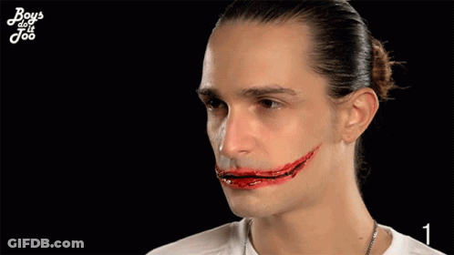 Man With Blood On Face Boys Do It Joo GIF