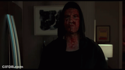 Man With Blood On Face Giving Thumbs Up GIF
