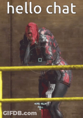 Man With Blood On Face Leaning On Yellow Railing Hello Chat GIF