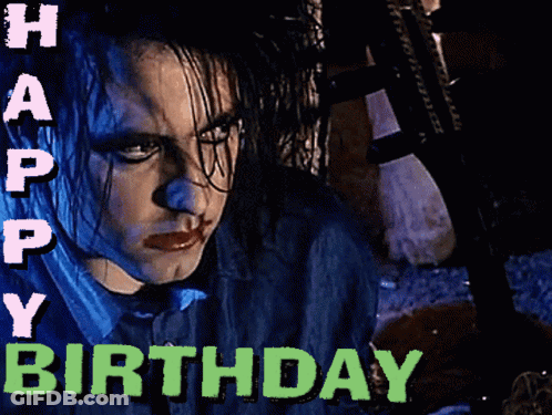 Man With Blood On Face Saying Happy Birthday GIF