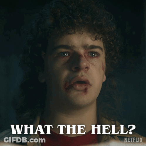 Man With Blood On Face Saying What The Hell GIF