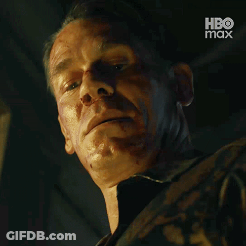 Man With Bloody Face Ready For The Next GIF