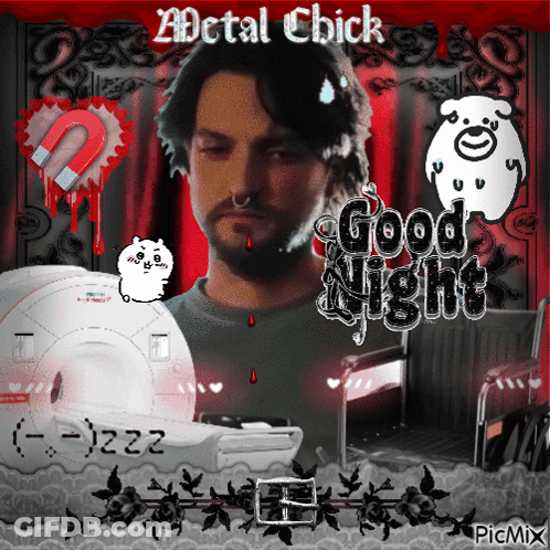 Man With Bloody Nose Saying Good Night GIF