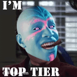 Man With Blue And Pink Face Paint Smoking Cigar GIF