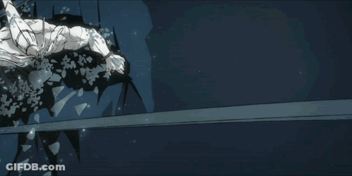 Man With Blue Eyes Pointing In The Dark GIF