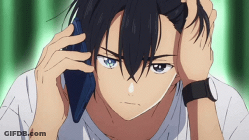 Man With Blue Eyes Talking On Cellphone GIF