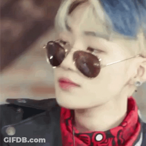 Man With Blue Hair And Sunglasses GIF