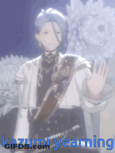 Man With Blue Hair Kazumi Yearning GIF