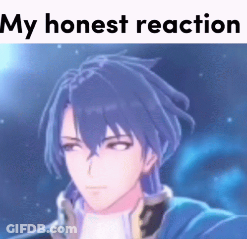 Man With Blue Hair Saying My Honest Reaction GIF