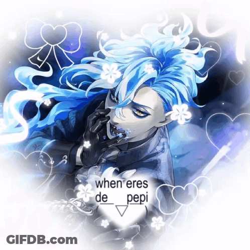 Man With Blue Hair Saying When Eres De Pepi GIF