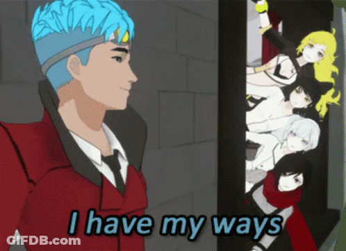 Man With Blue Hair Says I Have My Ways GIF