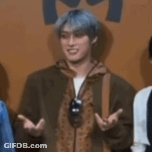 Man With Blue Hair Talking GIF