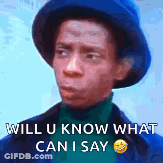 Man With Blue Hat And Green Turtleneck Asks Will U Know GIF