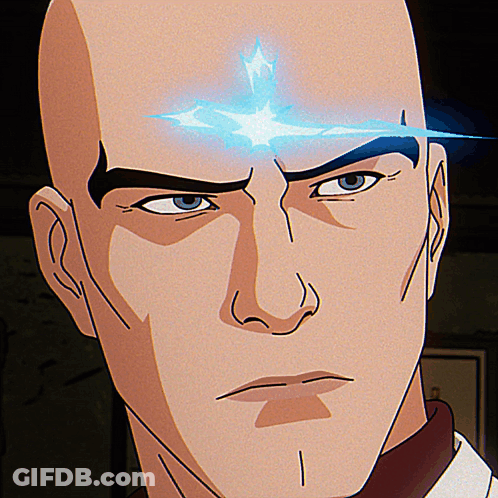 Man With Blue Light On Forehead GIF