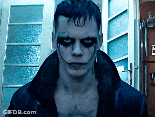 Man With Blue Paint On Face GIF