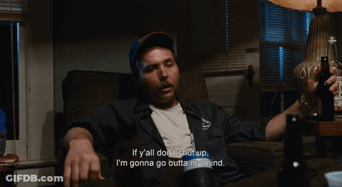 Man With Bottle Saying If Y'all Don't Shut Up GIF