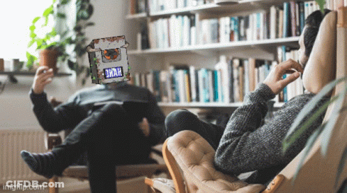 Man With Box On Head Saying Oway GIF