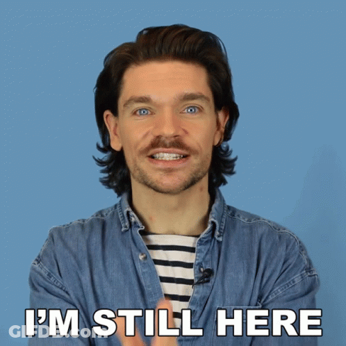 Man With Braces Saying Still Here GIF