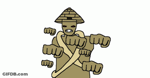 Man With Brick Hat And Snake GIF