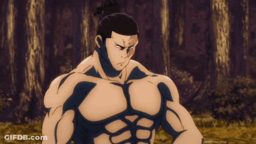 Man With Bun Holding Sword GIF