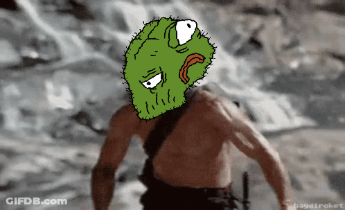Man With Cactus Face GIF