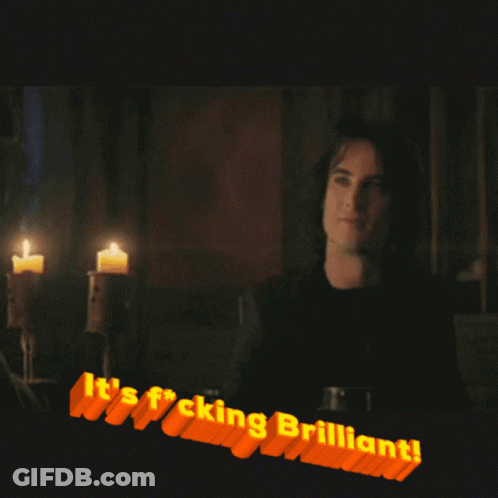 Man With Candles Saying It's Fucking Brilliant GIF