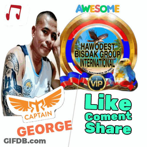 Man With Captain George Sticker GIF