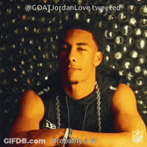 Man With Caption Goatjordan Love Tweeted GIF