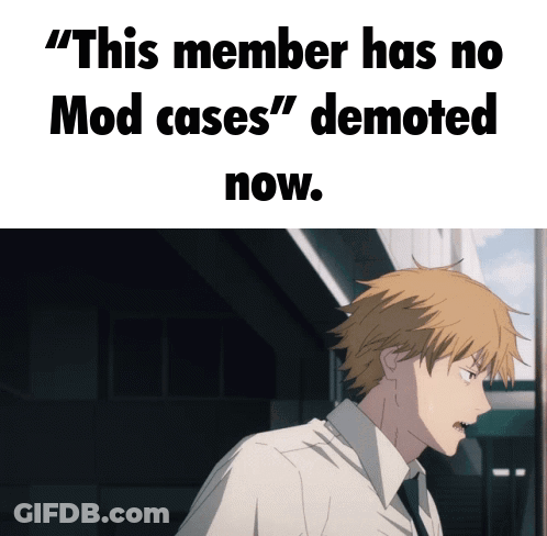 Man With Caption This Member Has No Mod Cases GIF