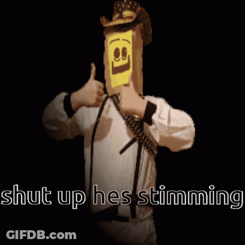Man With Cardboard Box On Head Giving Thumbs Up GIF