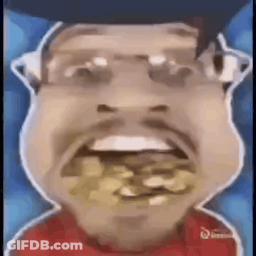 Man With Cartoon Face GIF