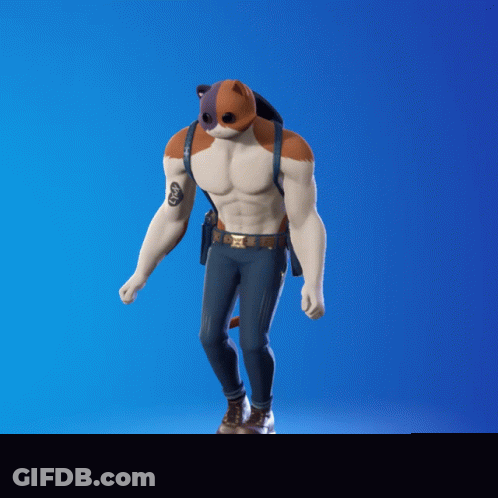 Man With Cat Mask Standing GIF