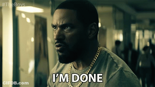 Man With Chain Says I'm Done GIF
