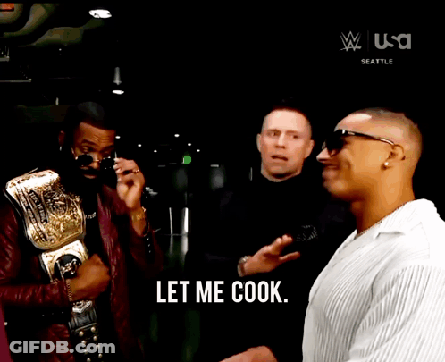 Man With Championship Belt Says Let Me Cook GIF