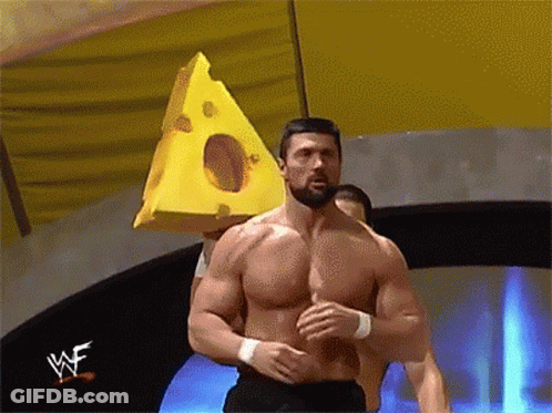 Man With Cheese On Head Says IDGAF About Bird Flu Eggs GIF