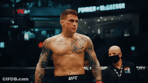 Man With Chest Tattoo And UFC Shirt GIF