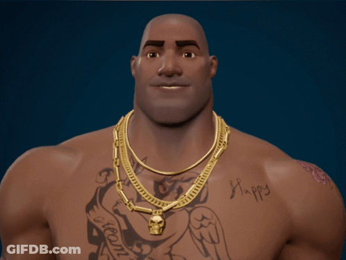 Man With Chest Tattoo Happy Written On Arm GIF