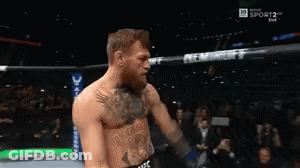 Man With Chest Tattoo In Boxing Ring Air Force GIF