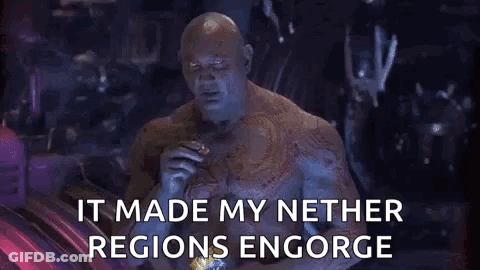 Man With Chest Tattoo Smoking Saying It Made My Nether Regions Encourage GIF