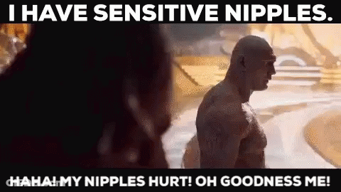 Man With Chest Tattoo Talking To Woman GIF
