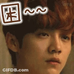 Man With Chinese Symbol On Forehead GIF