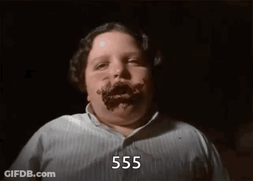 Man With Chocolate Face And 555 GIF