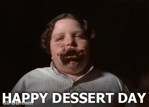 Man With Chocolate On Face Saying Happy Dessert Day GIF