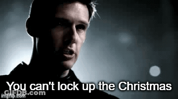 Man With Christmas Lockup Quote GIF