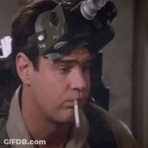 Man With Cigarette And Goggles GIF