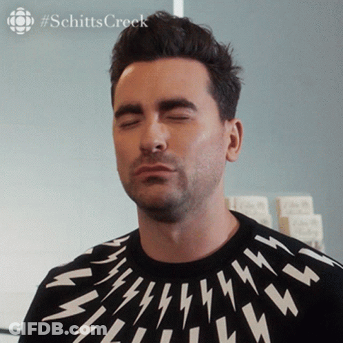 Man With Closed Eyes In Black And White Lightning Sweater GIF