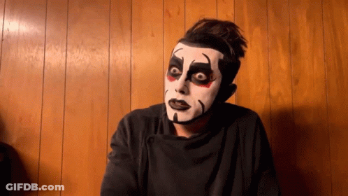 Man With Clown Face GIF