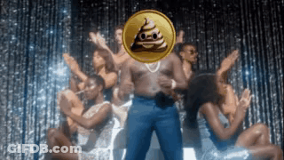 Man With Coin On Head And Poop Face GIF