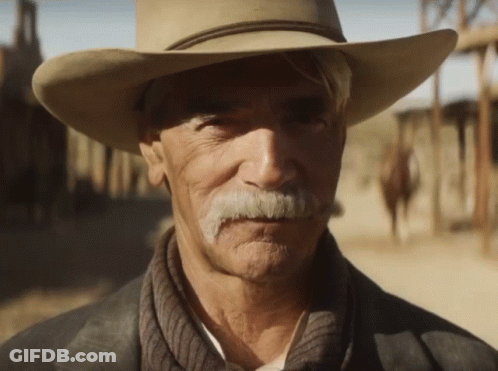 Man With Cowboy Hat And Mustache GIF