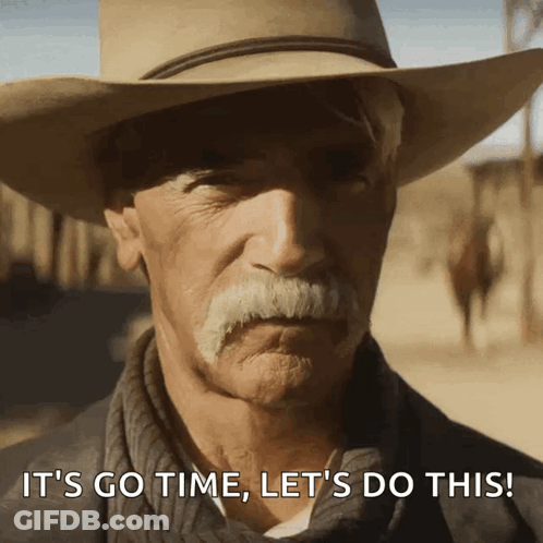 Man With Cowboy Hat Saying Lets Do This GIF